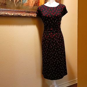 16W Adrianna Papell Red Bird Sheath Dress